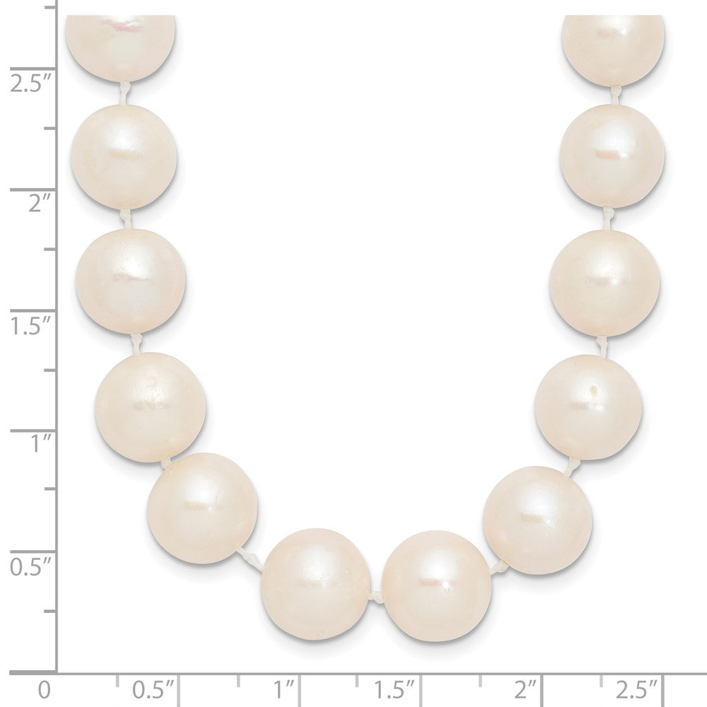 14k 11-12mm White Near-Round Freshwater Cultured Pearl 18 inch Necklace