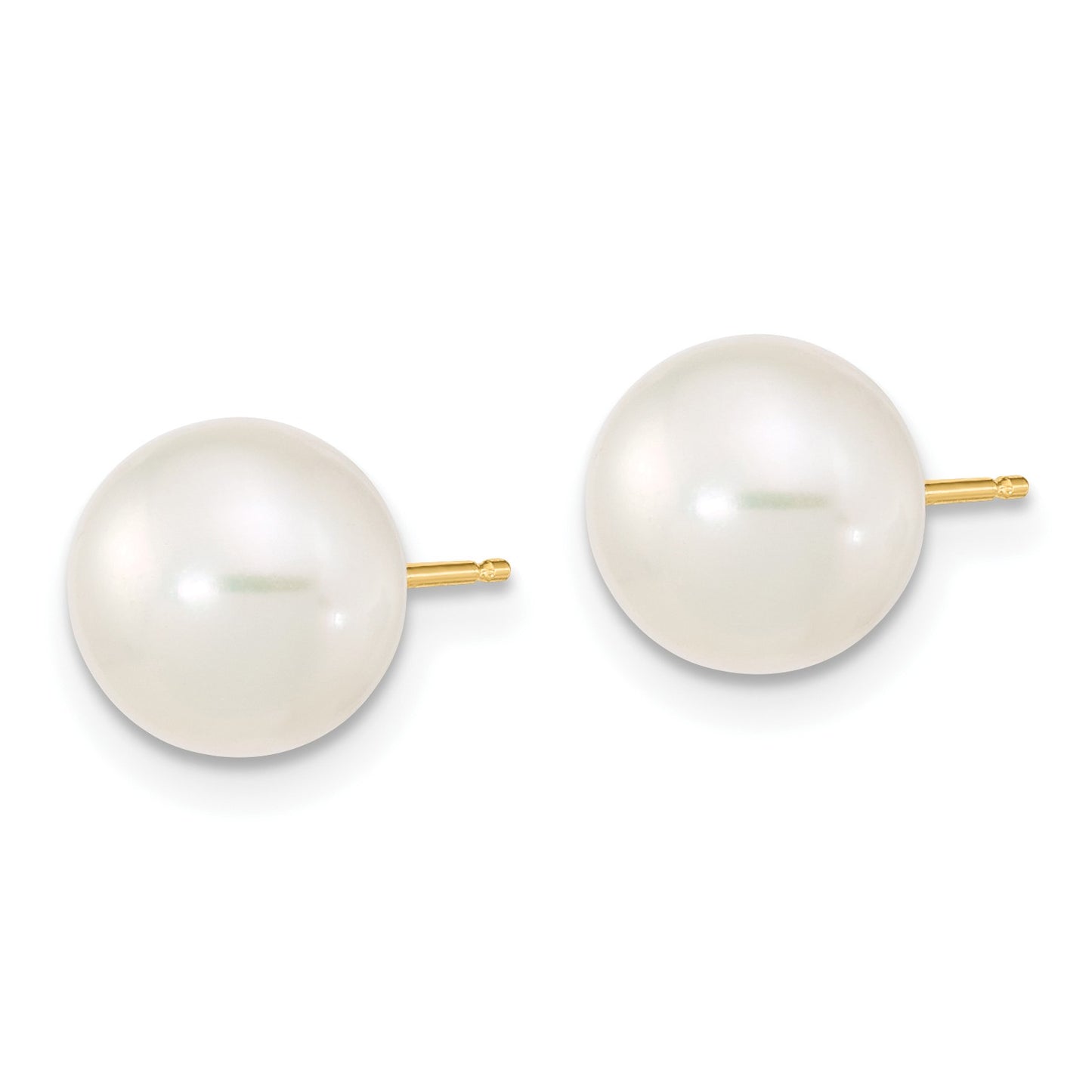 14k 8-9mm White Near-Round Freshwater Cultured Pearl 18 inch Necklace with 2 inch Extender/7.5 inch Bracelet with 1 inch Extender/Post Earrings Set