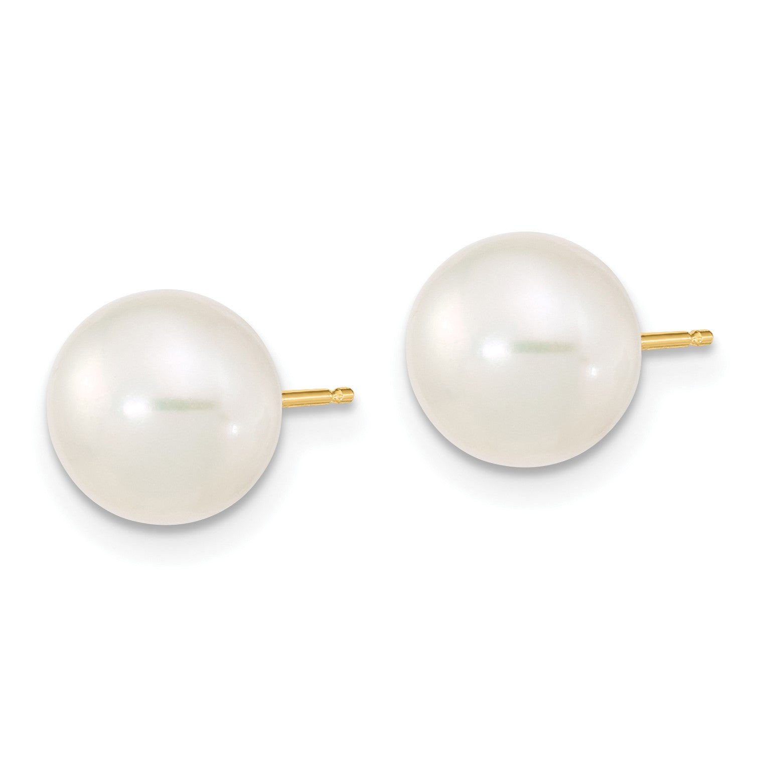 14k 8-9mm White Near-Round Freshwater Cultured Pearl 18 inch Necklace with 2 inch Extender/7.5 inch Bracelet with 1 inch Extender/Post Earrings Set