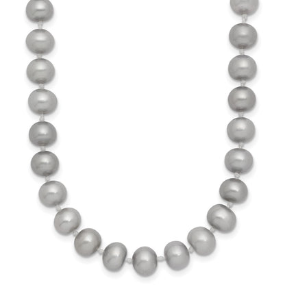 14k 6-7mm Grey Near-Round Freshwater Cultured Pearl 18 inch Necklace