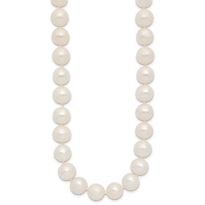 14k Polished 10-11mm Near-Round White Freshwater Cultured Pearl 18 inch Necklace