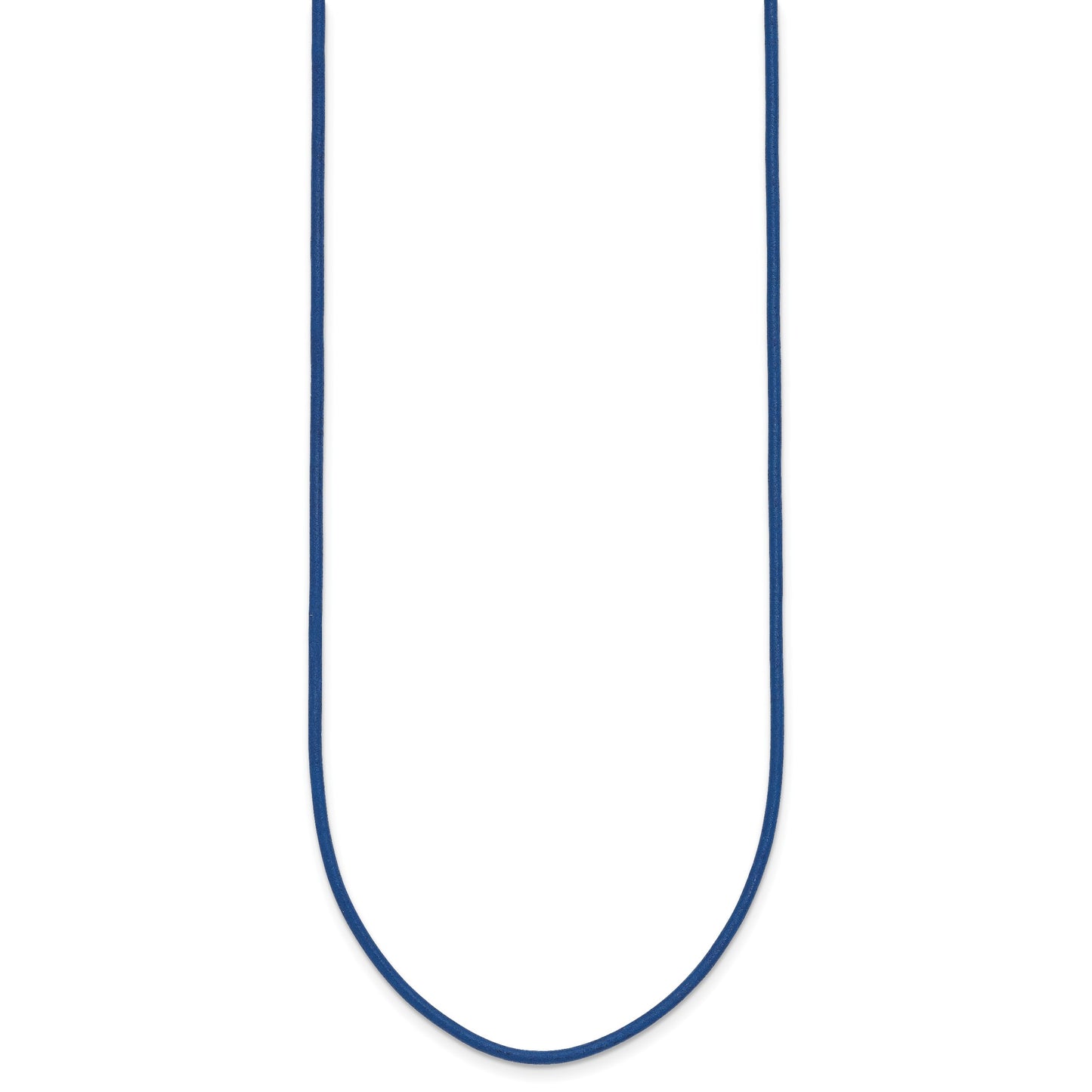 14k Yellow Clasp 1.5mm 18 inch Royal Blue Leather Cord Necklace