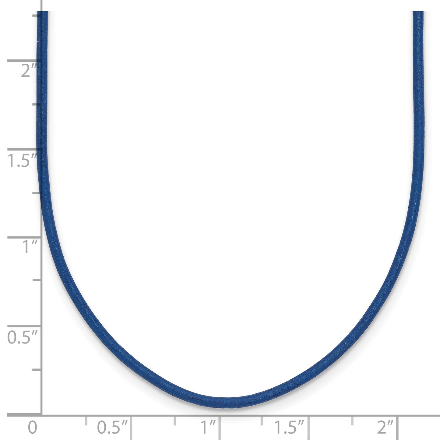 14k Yellow Clasp 1.5mm 18 inch Royal Blue Leather Cord Necklace