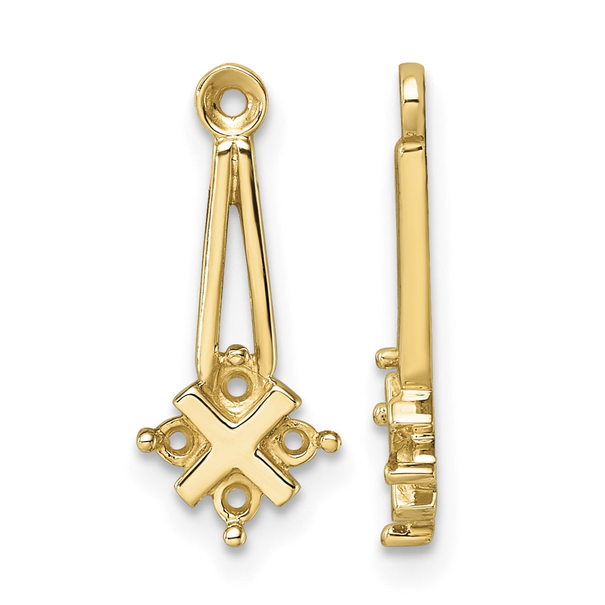 14k Dangle Cluster Diamond Earring Jacket Mountings