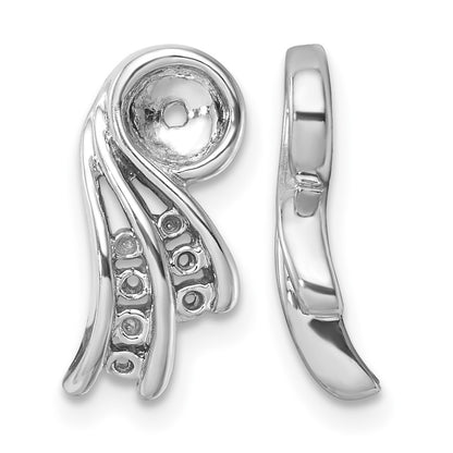 14k White Gold Fancy Diamond Earring Jacket Mountings