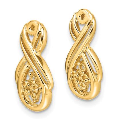 14k Infinity Holds 8-1.6mm Stones Earring Jacket Mountings