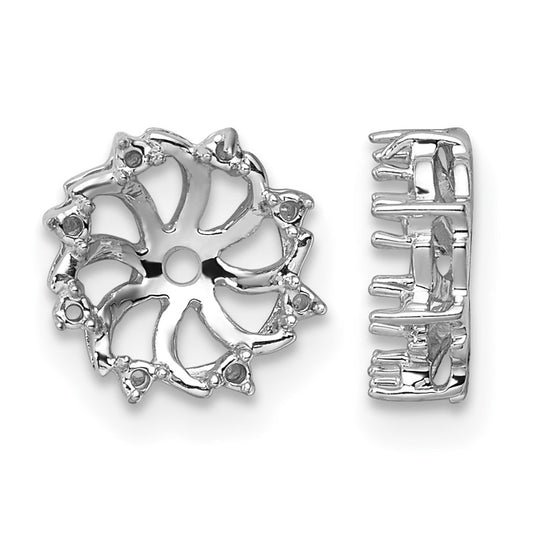 14k White Gold Diamond Earring Jacket Mountings