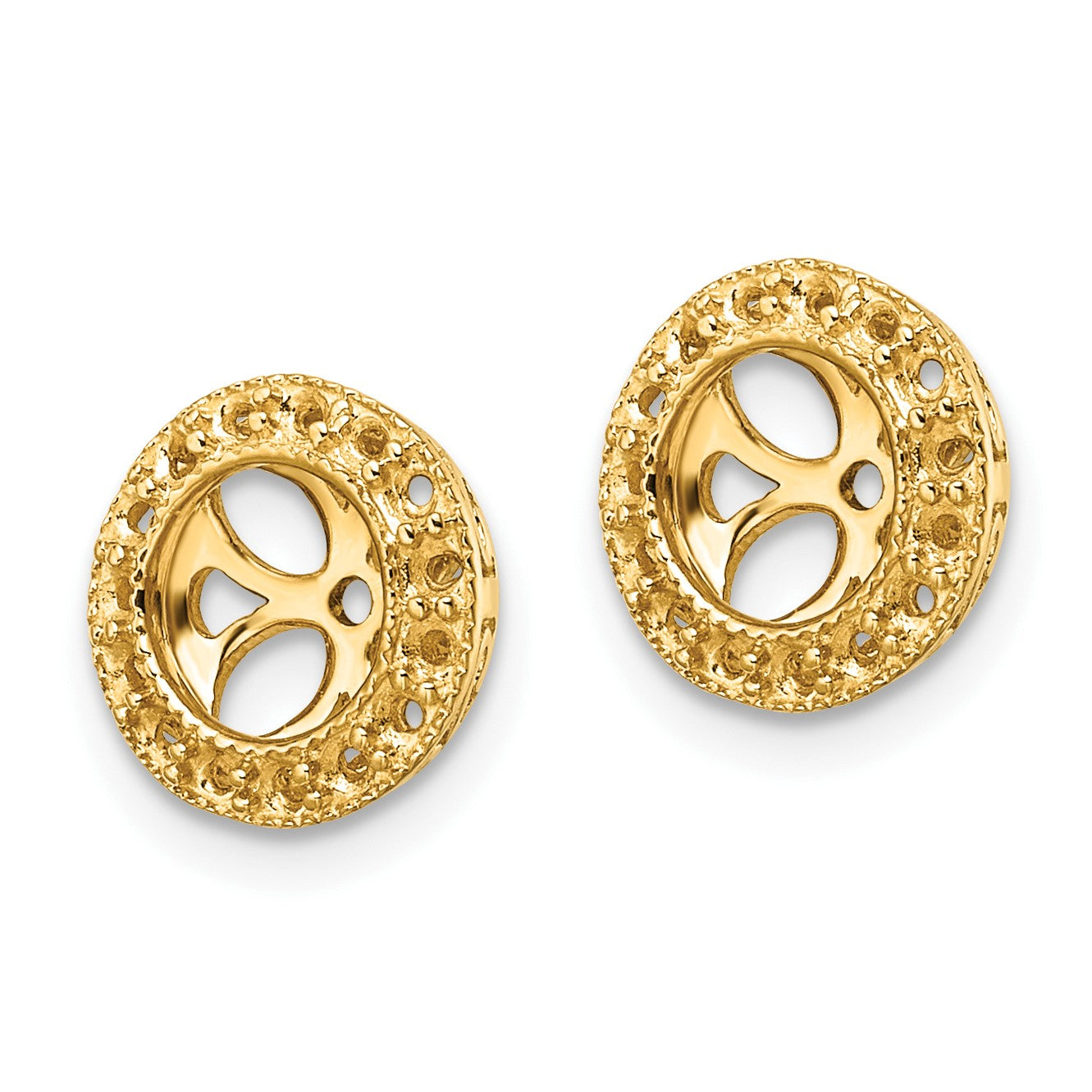 14k Diamond Circle Earring Jacket Mountings