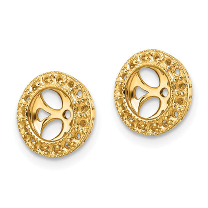 14k Diamond Circle Earring Jacket Mountings