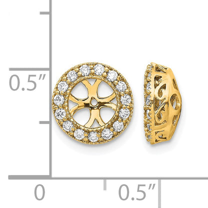 14k 1/3 carat AA Diamond Circle Earring Jackets