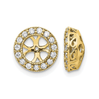 14k 1/3 carat AA Diamond Circle Earring Jackets