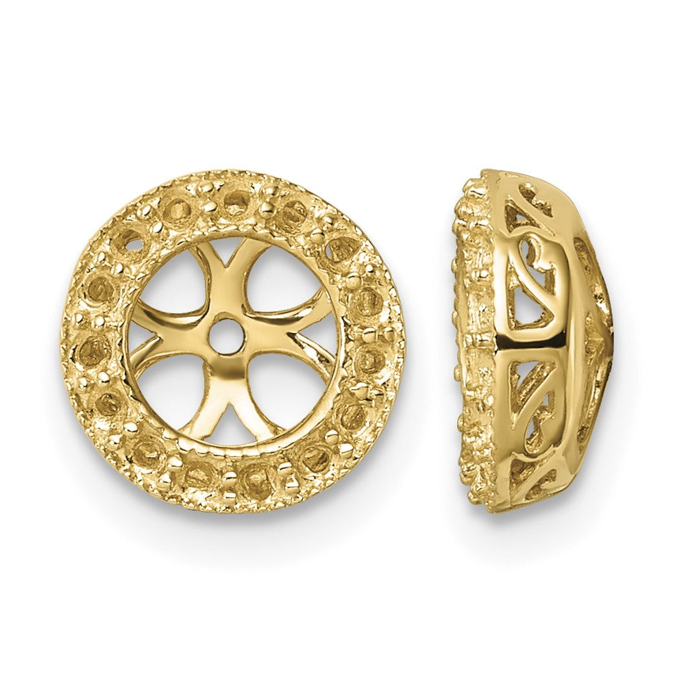 14k Diamond Circle Earring Jacket Mountings