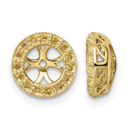 14k Diamond Circle Earring Jacket Mountings