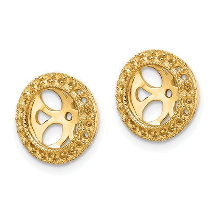 14k Diamond Circle Earring Jacket Mountings