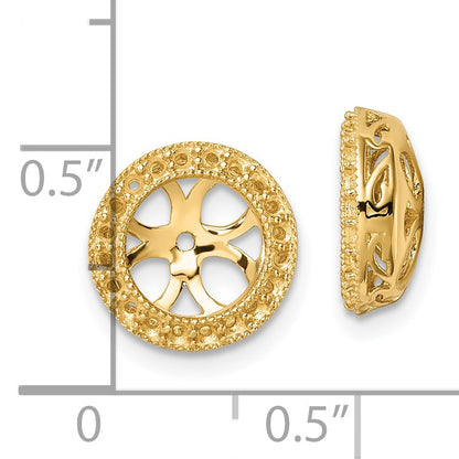 14k Diamond Circle Earring Jacket Mountings