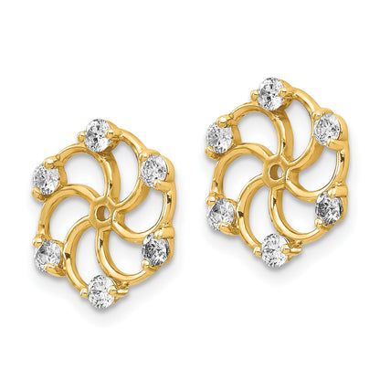 14k 3/8 carat AA Diamond Earring Jackets