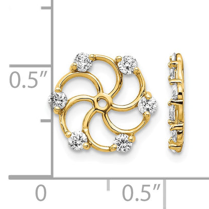 14k 3/8 carat AA Diamond Earring Jackets