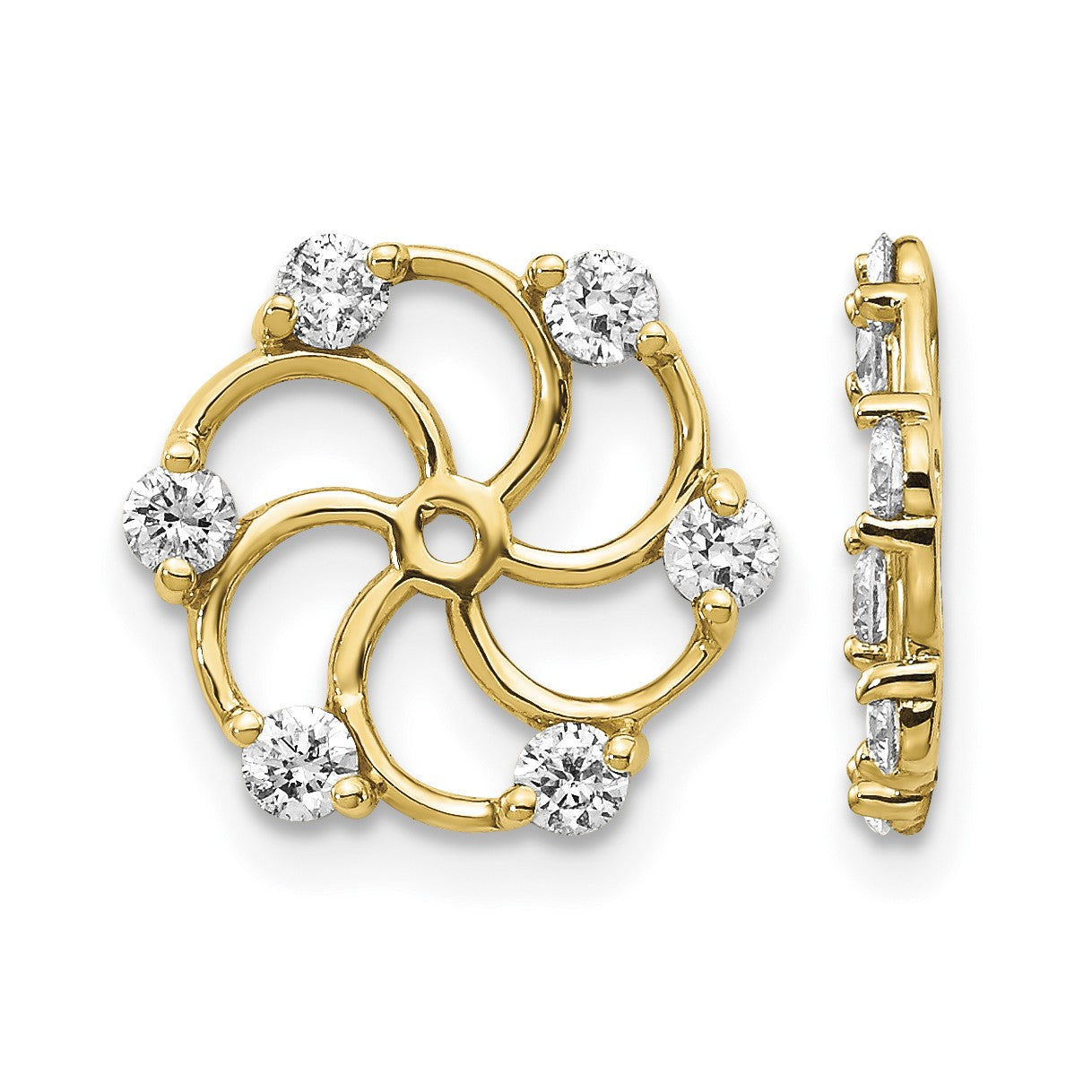 14k 3/8 carat AA Diamond Earring Jackets