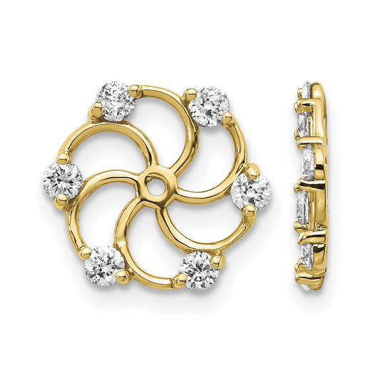 14k 3/8 carat AA Diamond Earring Jackets