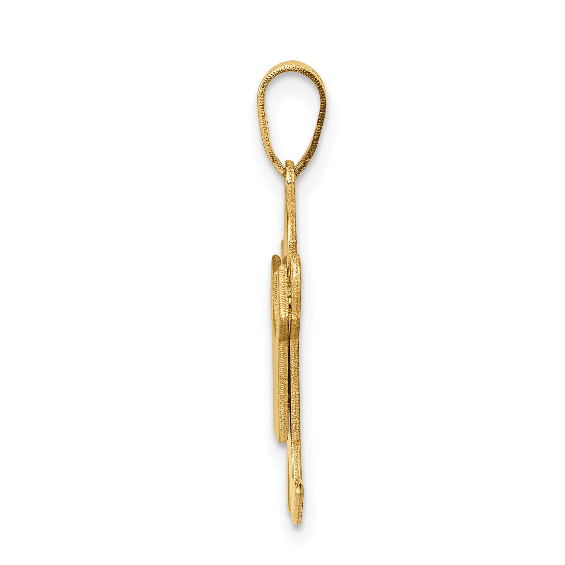 14k The Kids Solid Satin Small Boy Engravable Joy Charm