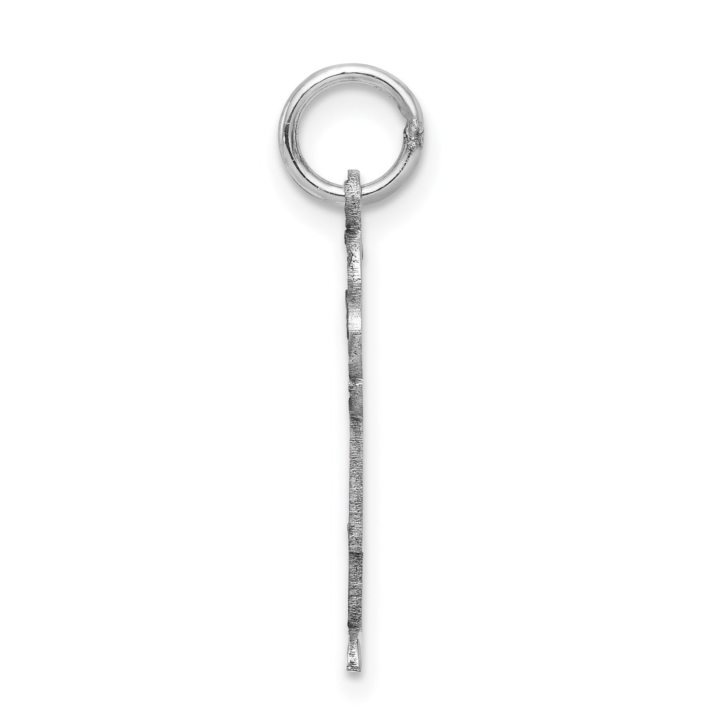 14k White Gold The Kids Small Boy with Hat Engravable Love Charm