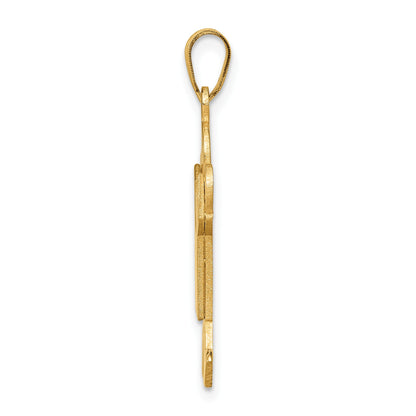 14k The Kids Solid Satin Medium Boy Engravable Joy Charm