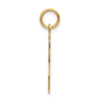 14k The Kids Small Girl with Ponytails Engravable Hugs Charm
