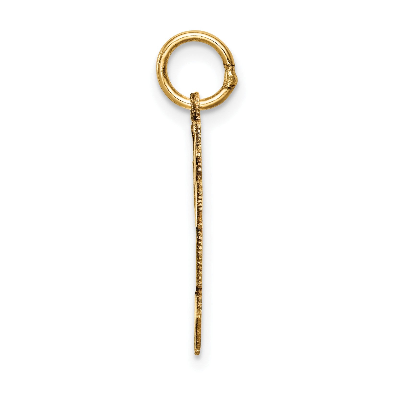 14k The Kids Small Girl with Ponytails Engravable Kiss Charm