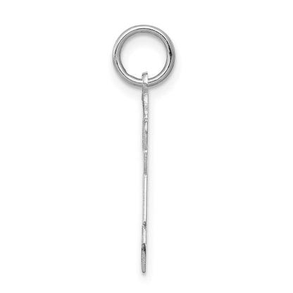 14k White Gold The Kids Small Girl with Ponytails Engravable Joy Charm