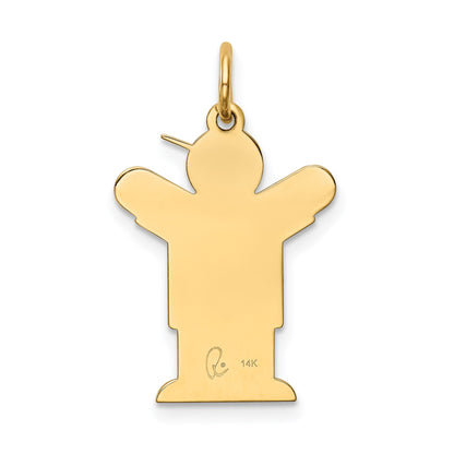 14k The Kids Small Patches Boy Engravable Love Charm