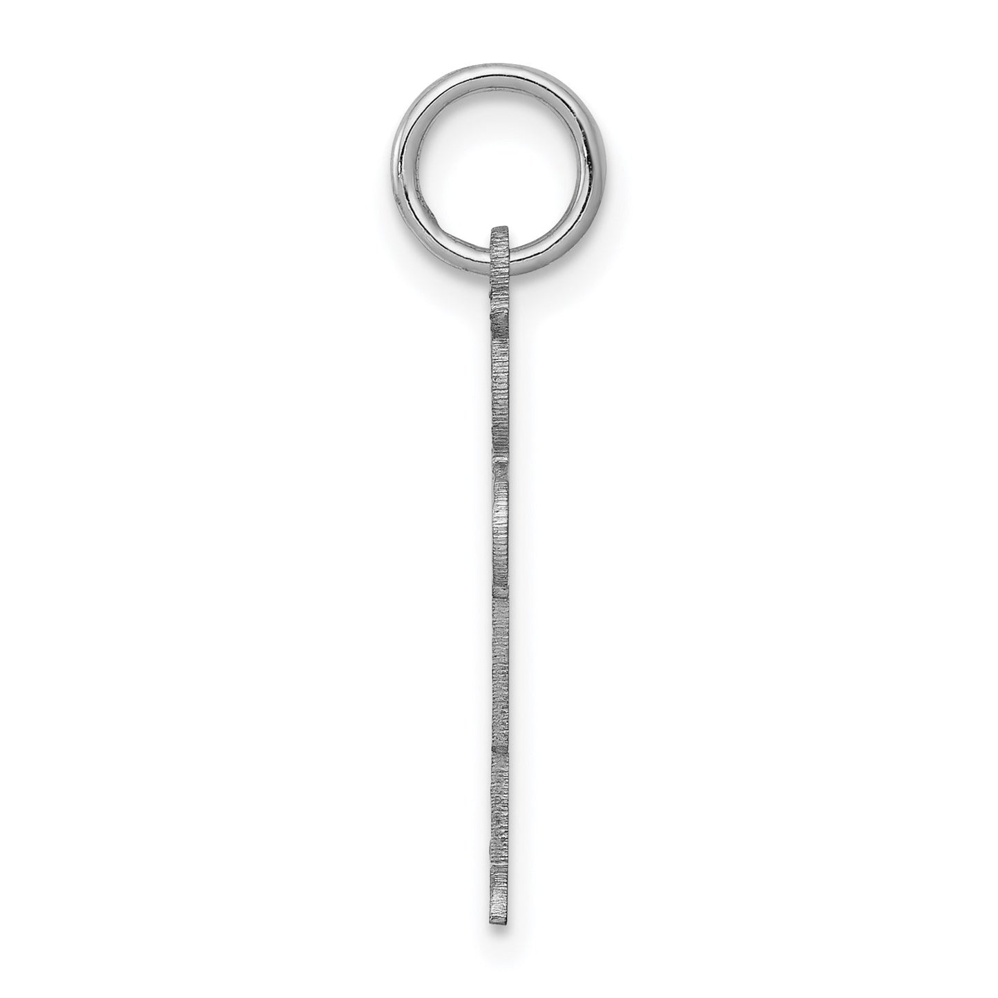 14k White Gold The Kids Small Heart Shirt Boy Engravable Hugs Charm