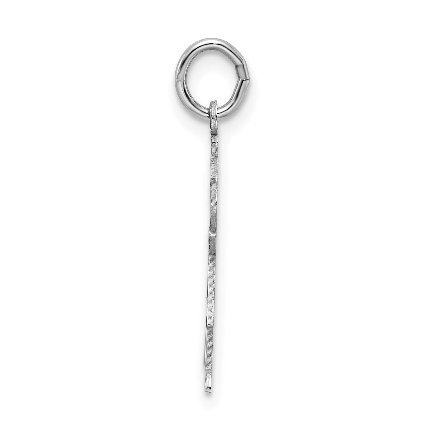 Sterling Silver Rhodium-plated Kiss Kid Charm