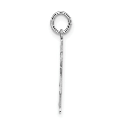 Sterling Silver Rhodium-plated Kiss Kid Charm