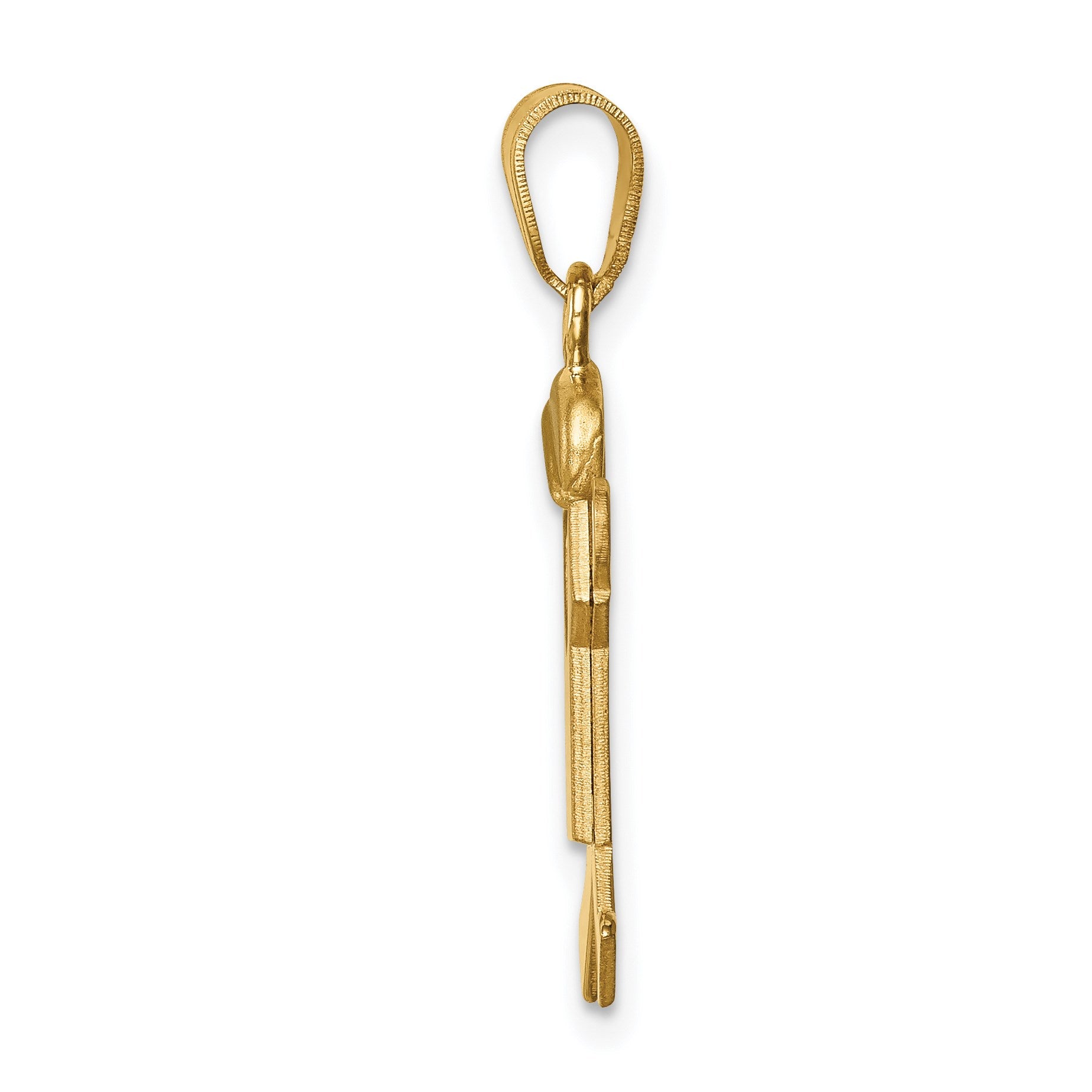 14k Two-tone The Kids Small Boy with Hat on Left Engravable Kiss Charm