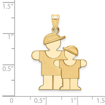 14k Big Boy and Little Boy Engravable Charm