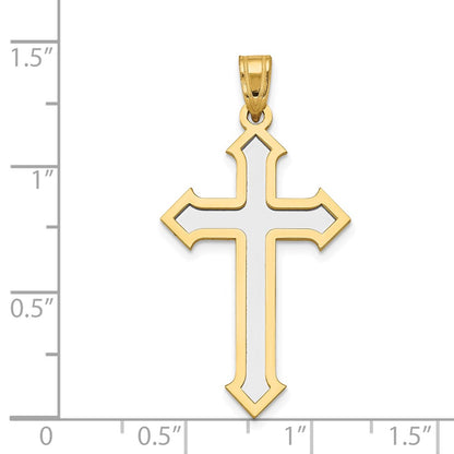 14k Two-tone Passion Cross Pendant