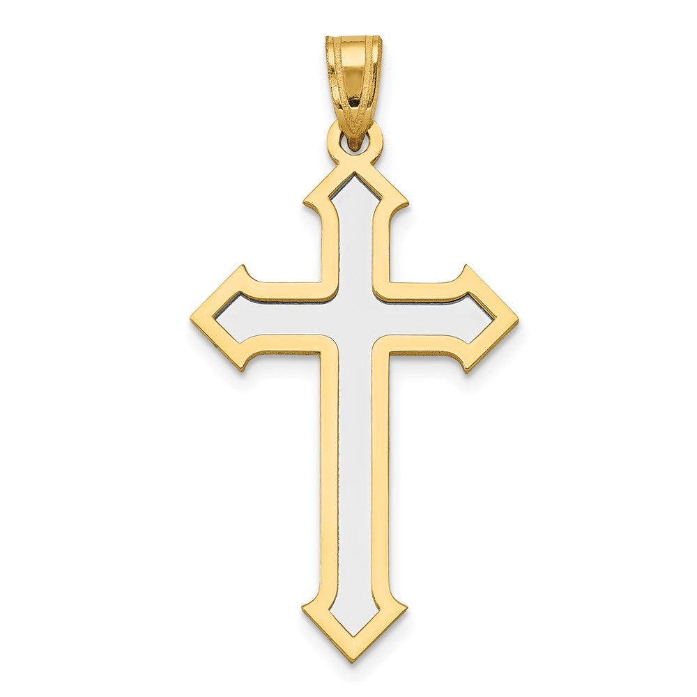 14k Two-tone Passion Cross Pendant