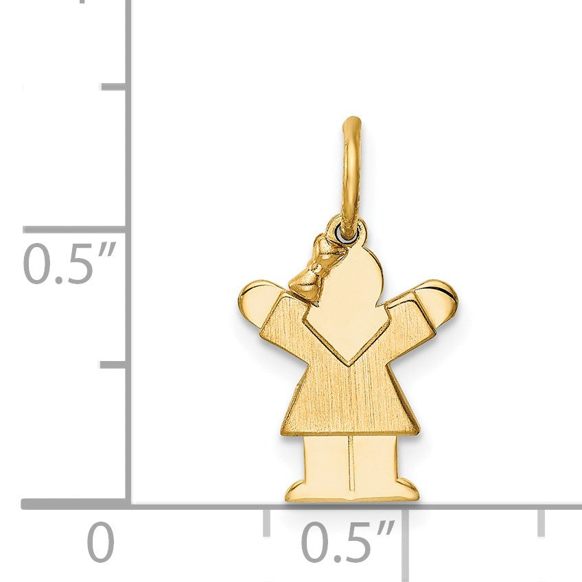 14k The Kids Mini Girl Love Charm