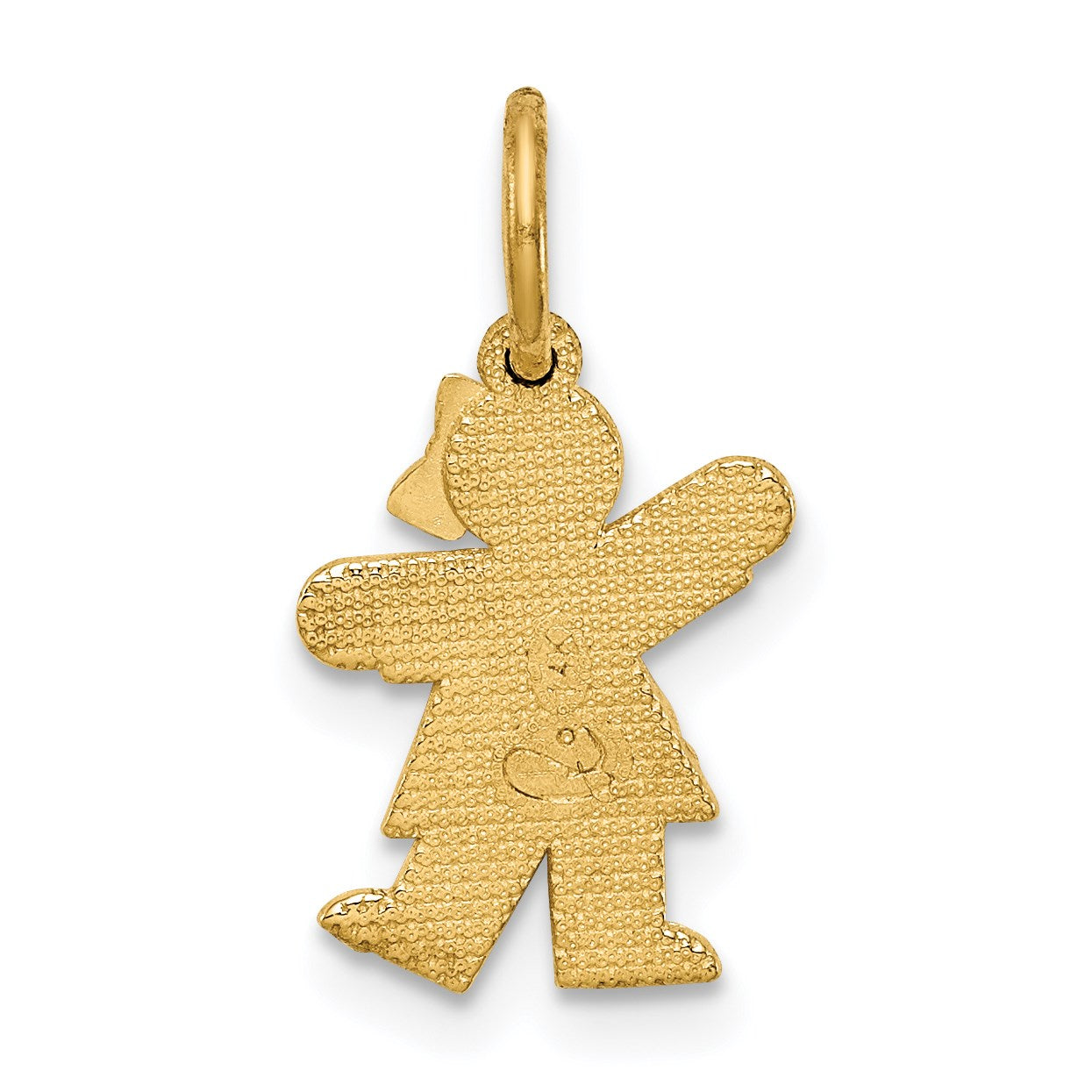 14k The Kids Mini Girl Kiss Charm