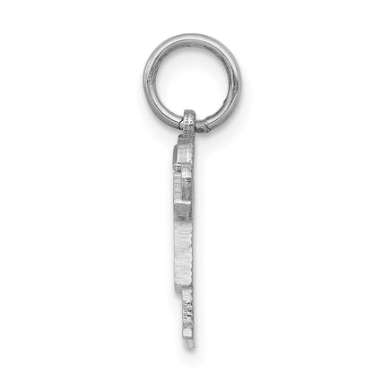 14k White Gold The Kids Mini Boy Love Charm