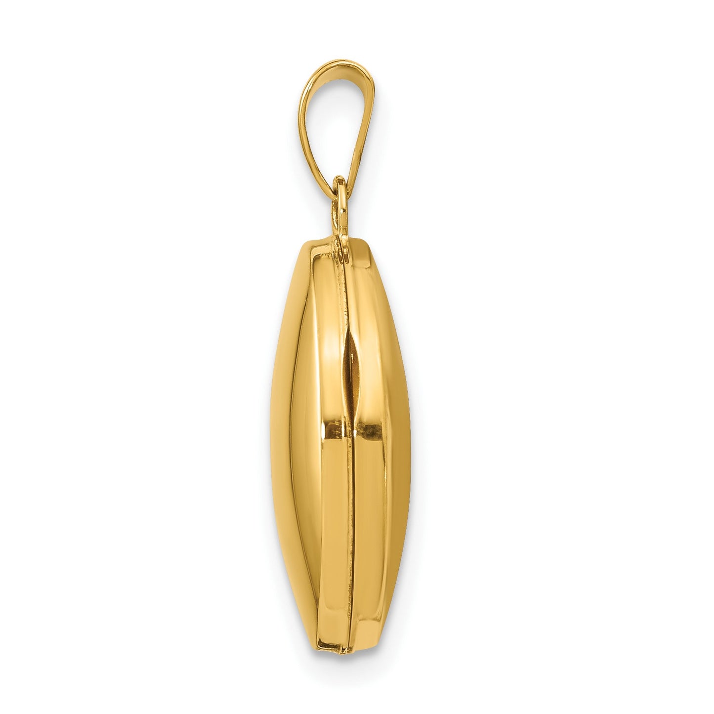 14k Polished Plain 17mm Oval Locket