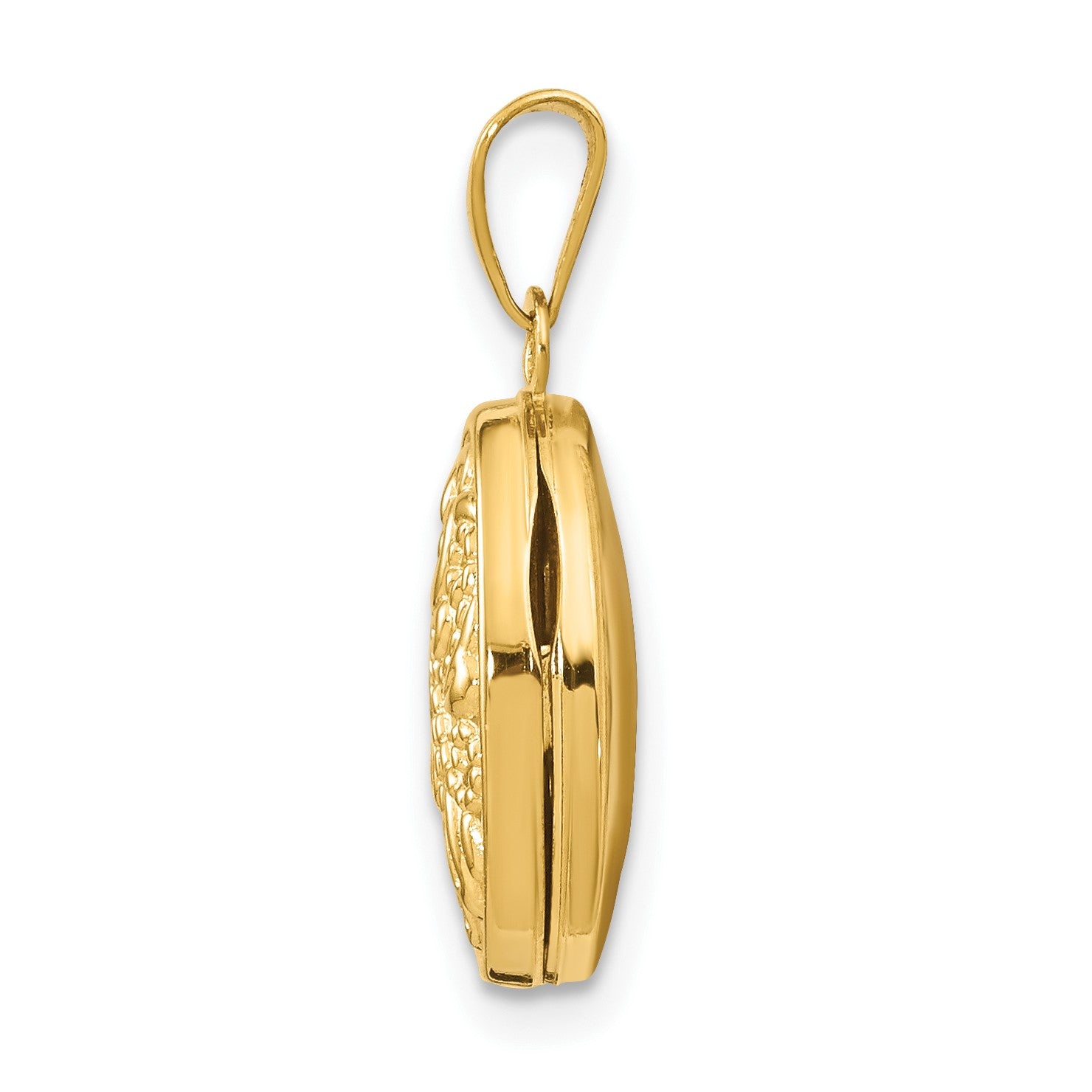 14k Beaded Scroll Design 13mm Oval Locket