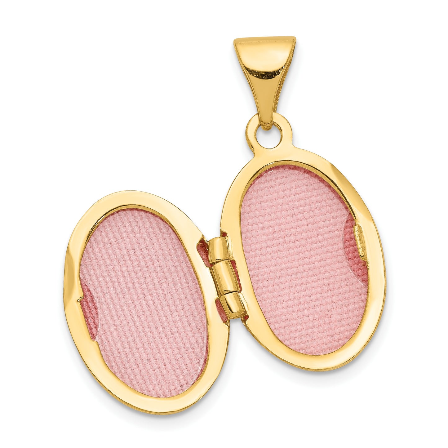 14k Beaded Scroll Design 13mm Oval Locket