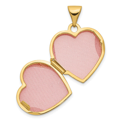 14k Floral 15mm Heart Locket