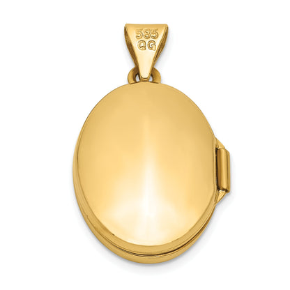 14k Scalloped Border 17mm Oval Locket