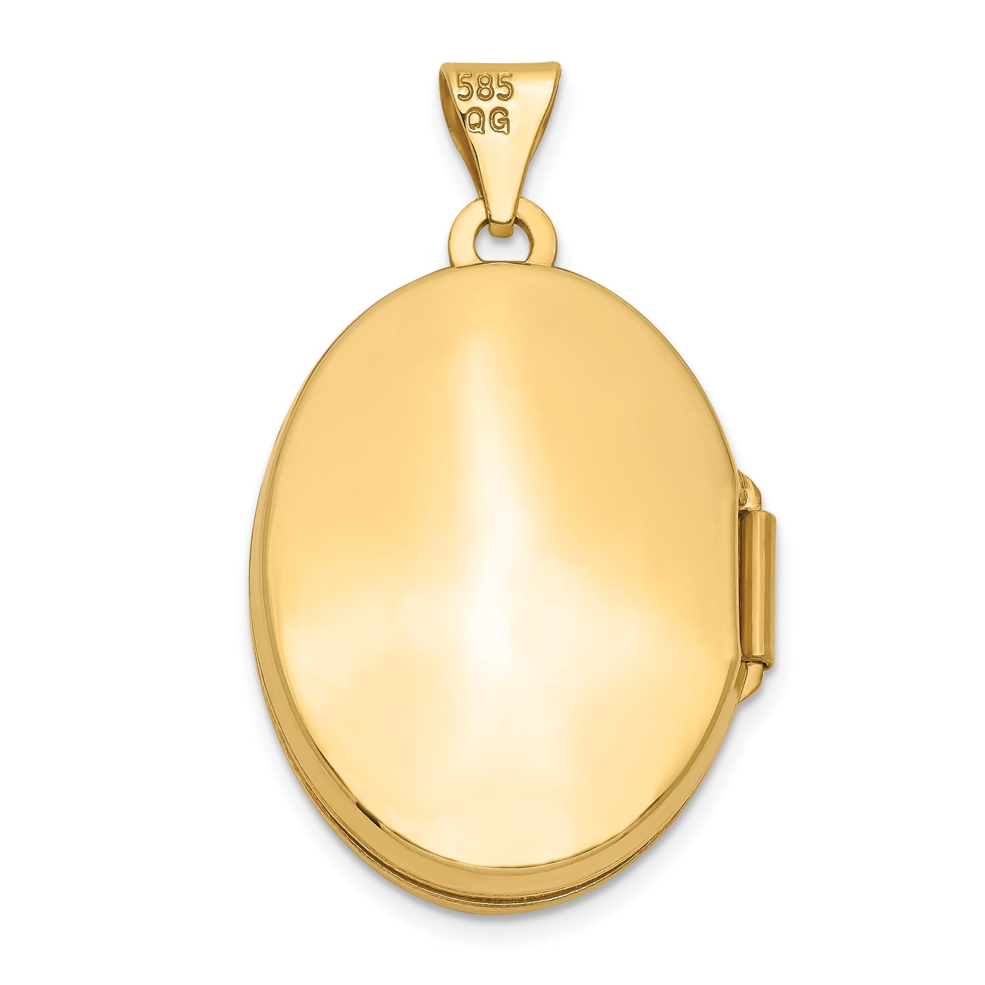 14k Domed Scroll Design 21mm Oval Locket