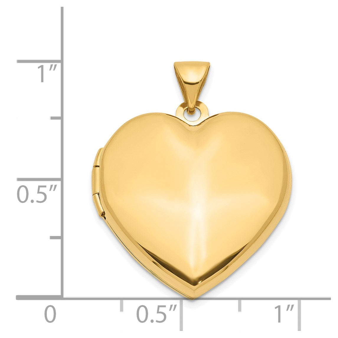 14k Polished Domed 21mm Heart Family Locket Holds 4 Photos