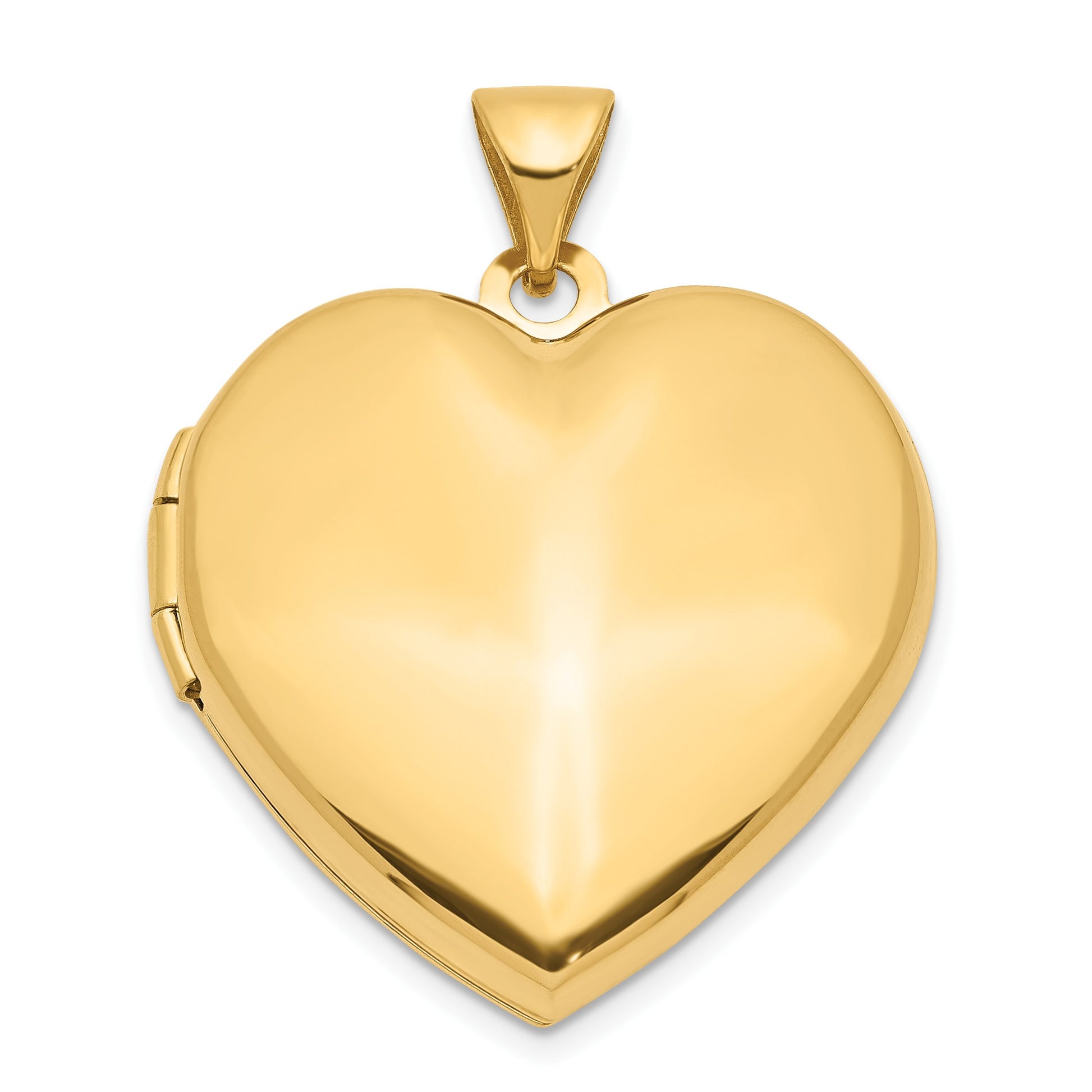 14k Polished Domed 21mm Heart Family Locket Holds 4 Photos