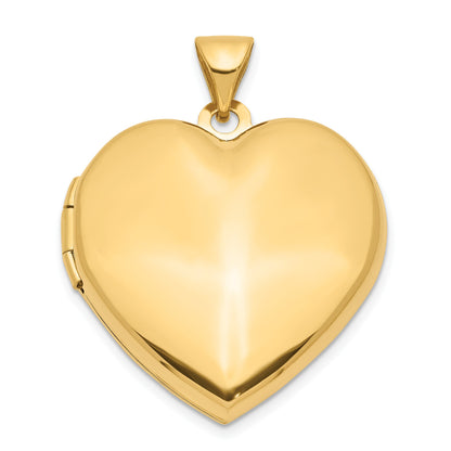 14k Polished Domed 21mm Heart Family Locket Holds 4 Photos