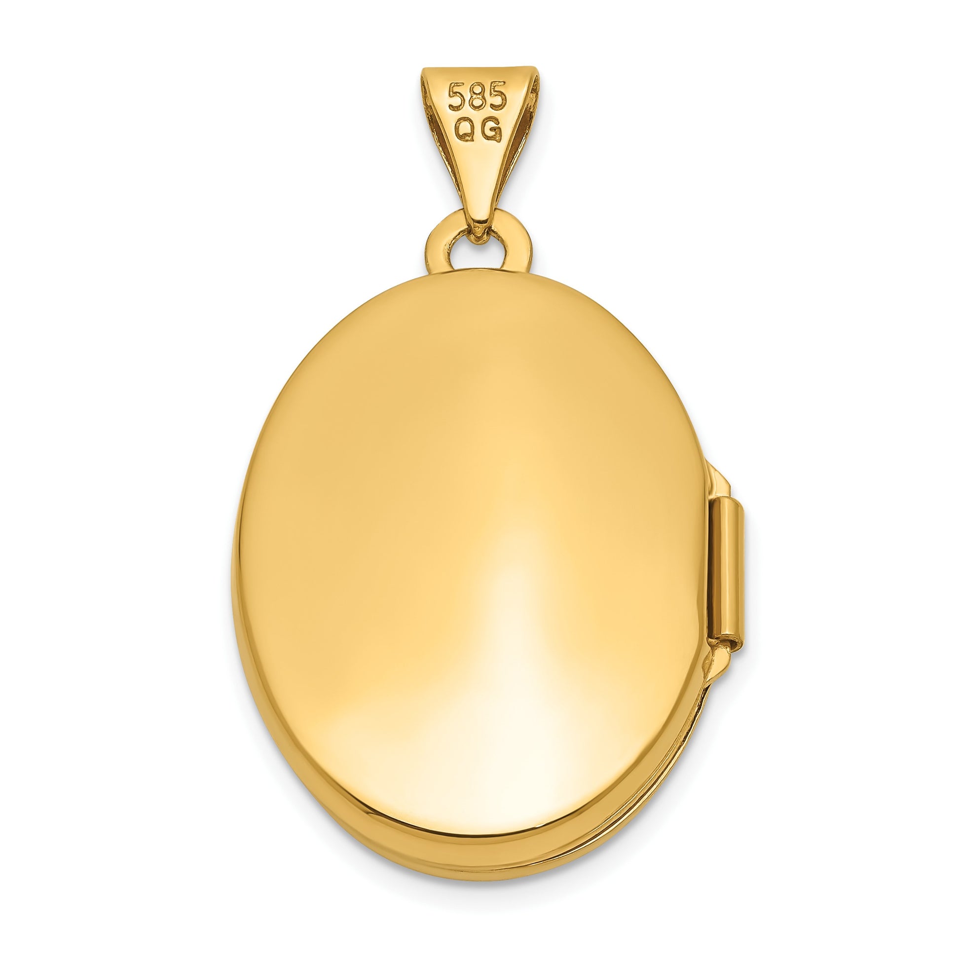14k Heart Border 21mm Oval Locket